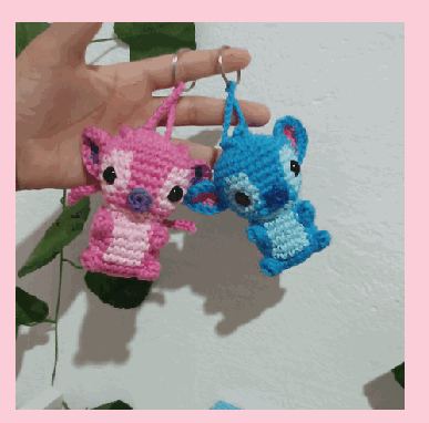 Mini Stitch em crochê feito à mão