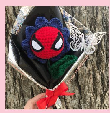 Buquê homem aranha em crochê feito à mão