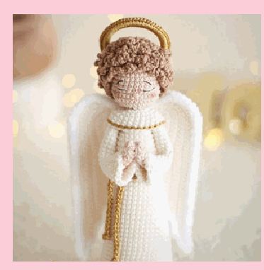 Anjo em crochê feito à mão
