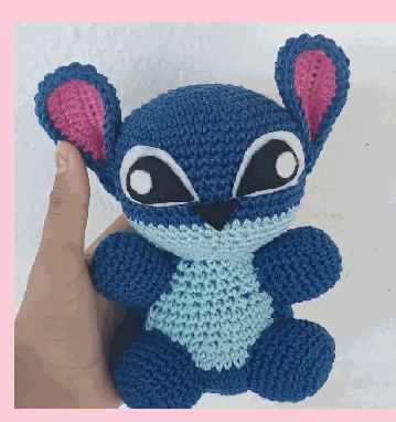 Stitch médio em crochê feito à mão